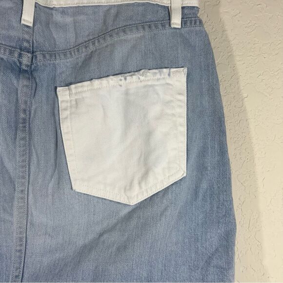 FRAME Le Mini Two-Tone Color Block Denim Skirt Women’s Size 27 - Picture 5 of 7